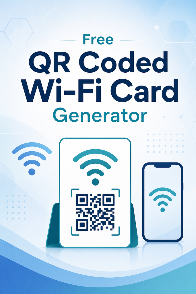 Free QR Coded Wi-Fi Card Generator